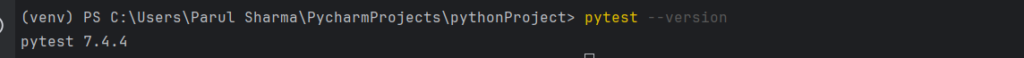 Image of Pytest Version