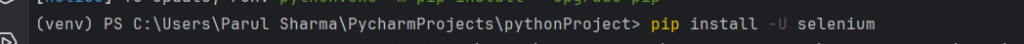 Image of Pytest selenium installation
