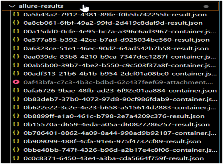 Directory of Allure result
